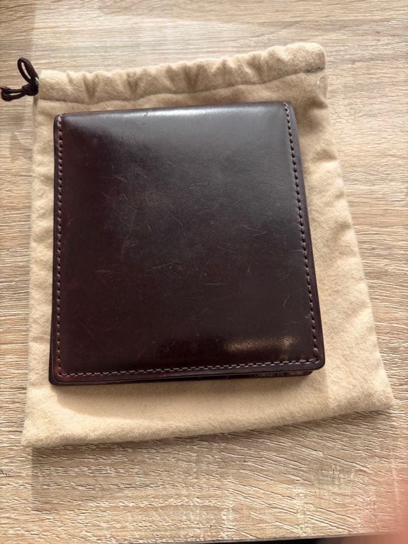 GANZO 二つ折り財布 バーガンディ