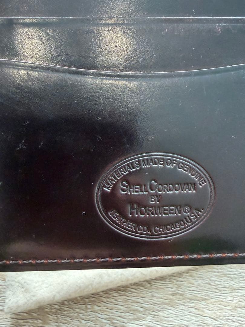 GANZO 二つ折り財布 バーガンディ