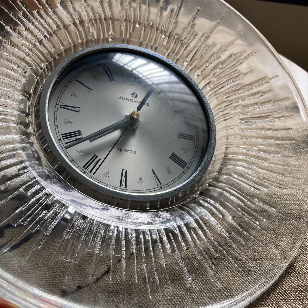 ドイツ JUNGHANS ユンハンス クリスタル 掛け時計 ヴィンテージ