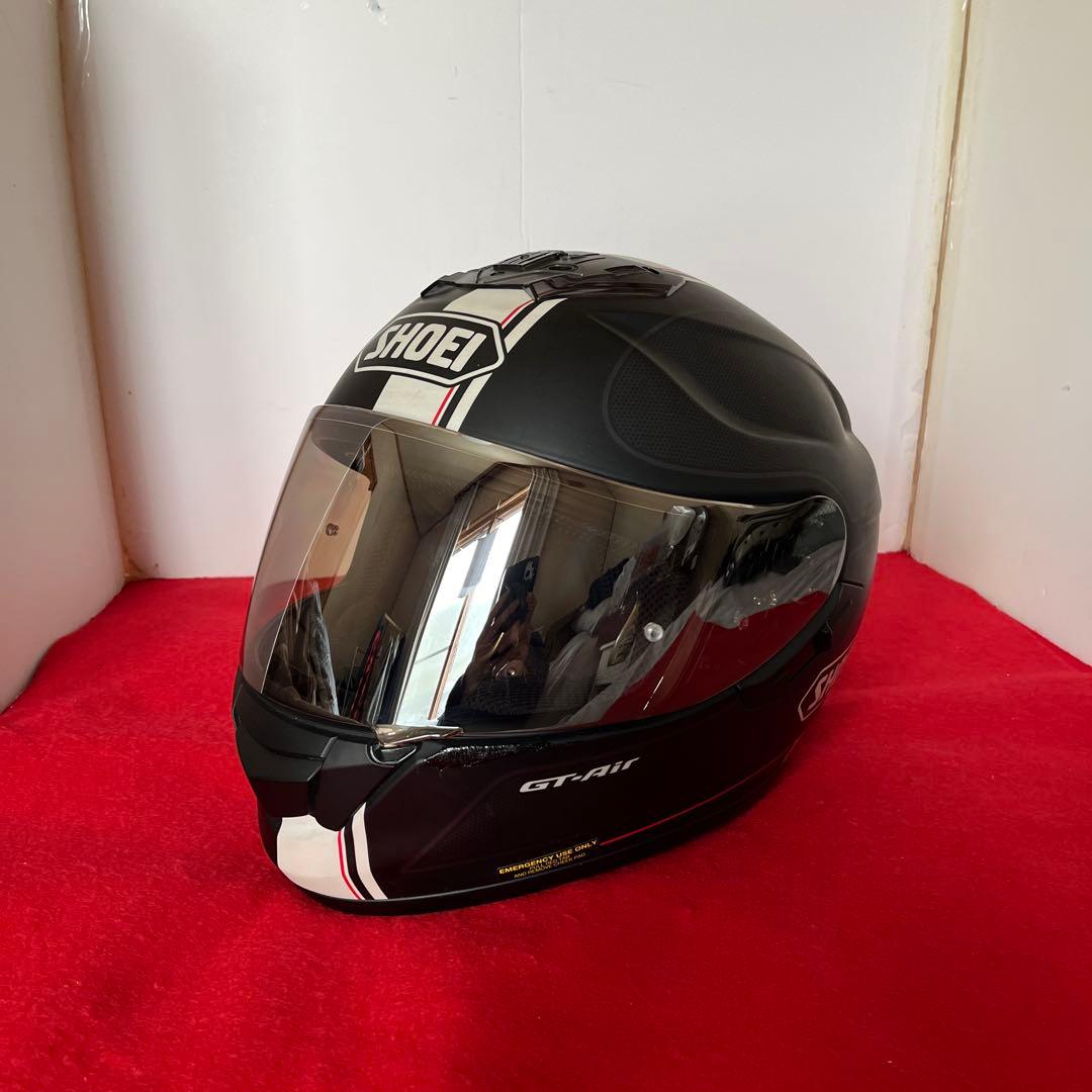 shoei gt-air マットブラックホワイトライン　Mサイズ✨新品ミラー搭載