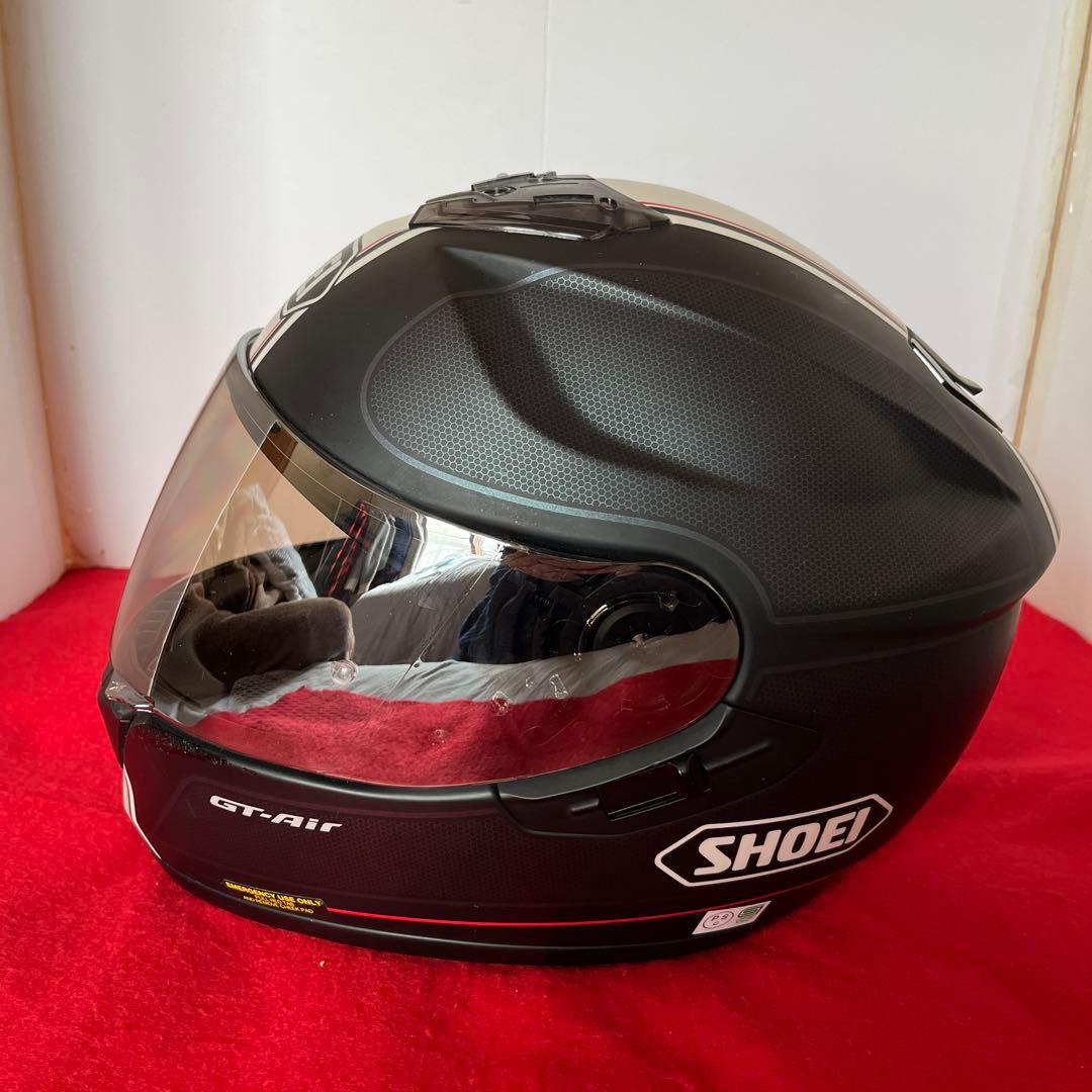 shoei gt-air マットブラックホワイトライン　Mサイズ✨新品ミラー搭載