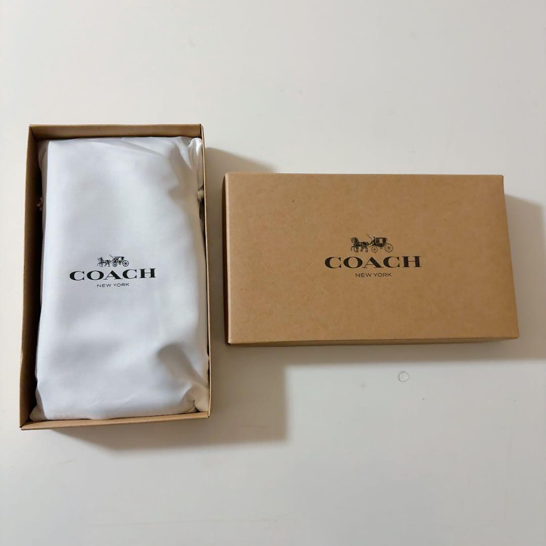 COACH 長財布　シグネクチャー柄　ラウンドファスナー　ブラック　未使用品