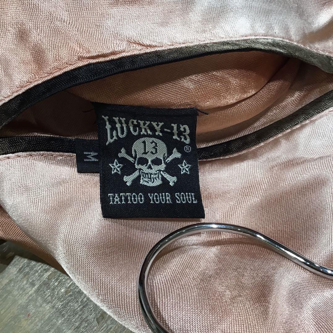o*@様 古着 スカジャン LUCKY-13 ラッキー13 ドクロ 刺繍 Y2K