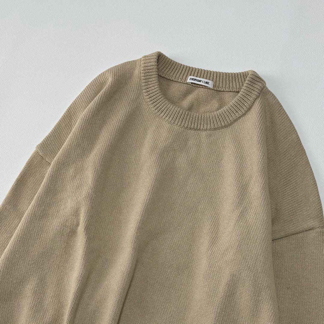 エブリデイアイライク　クルーネックニット　ミドルゲージ　ドゥーズィエムクラス