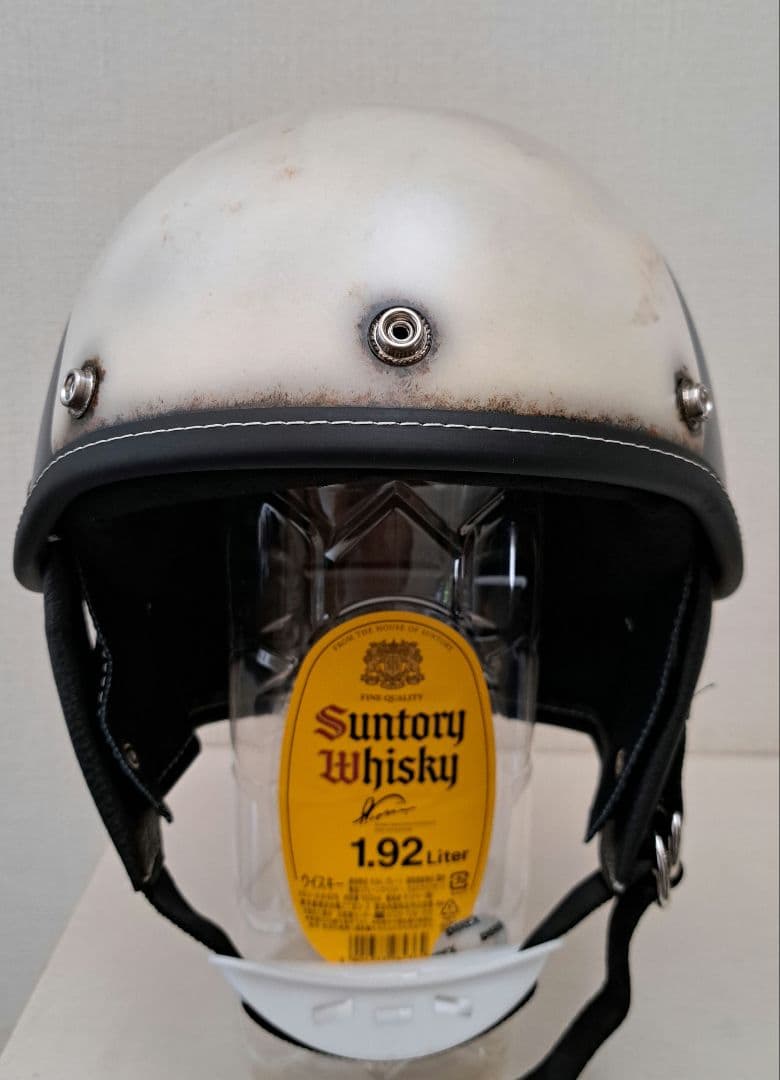 ショーティヘルメット　ポリヘル ブルーフレイムスエイジング塗装