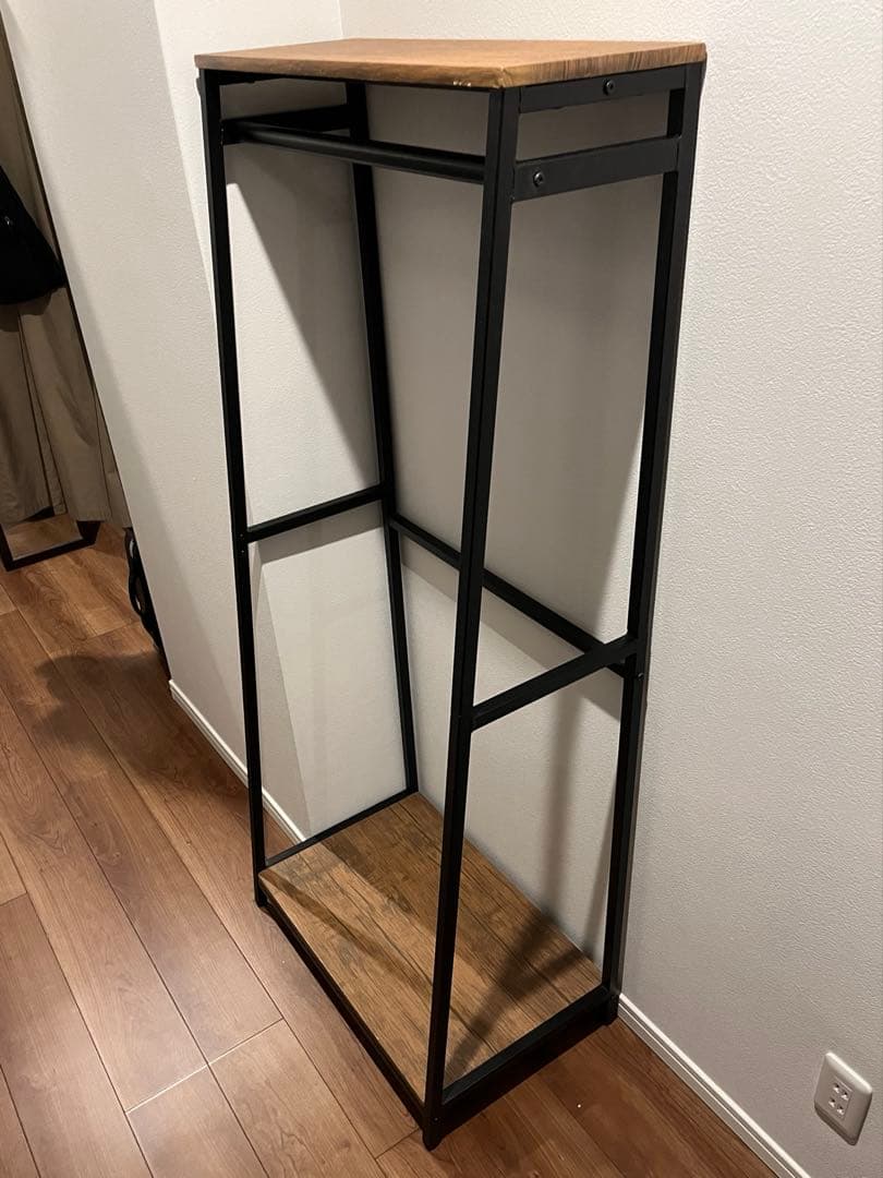 ハンガーラック　木製×ステンレス