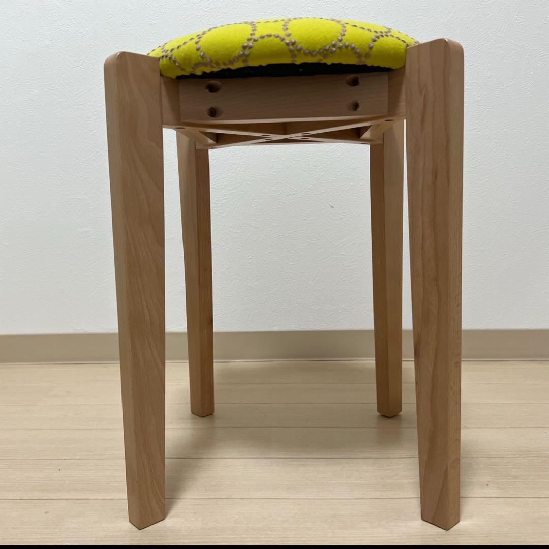 ミナペルホネン スツール タンバリン 角脚 【イエロー/グレー】椅子 チェア