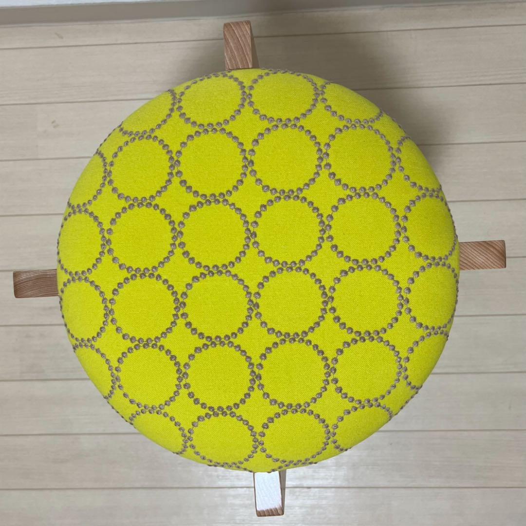 ミナペルホネン スツール タンバリン 角脚 【イエロー/グレー】椅子 チェア