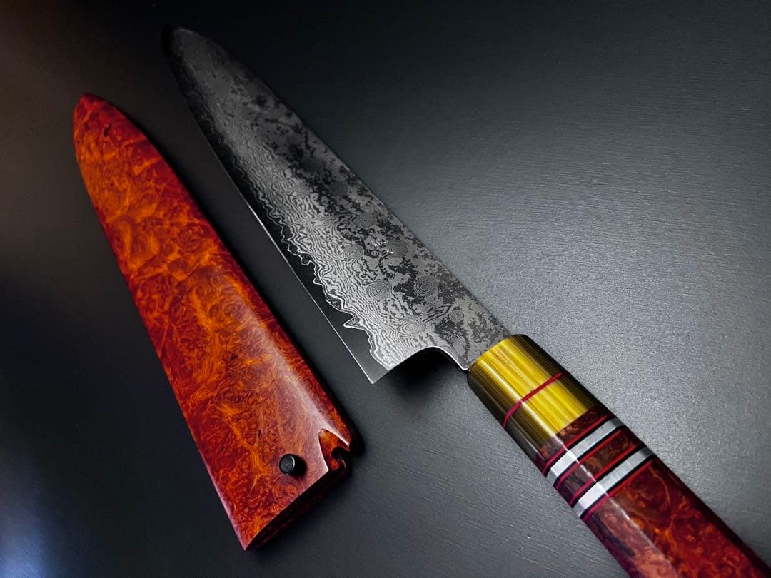 銀三ダマスカス牛刀300mm【一点物】