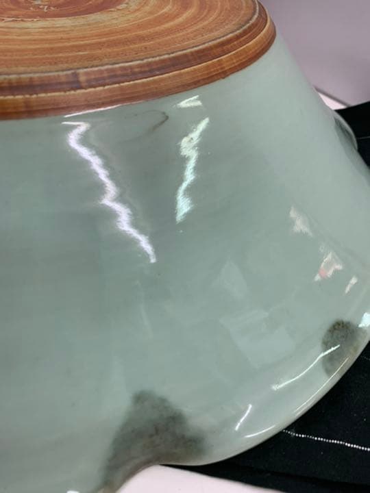 水盤　大きい　メダカ　金魚　花器　アンティーク　玉堂作