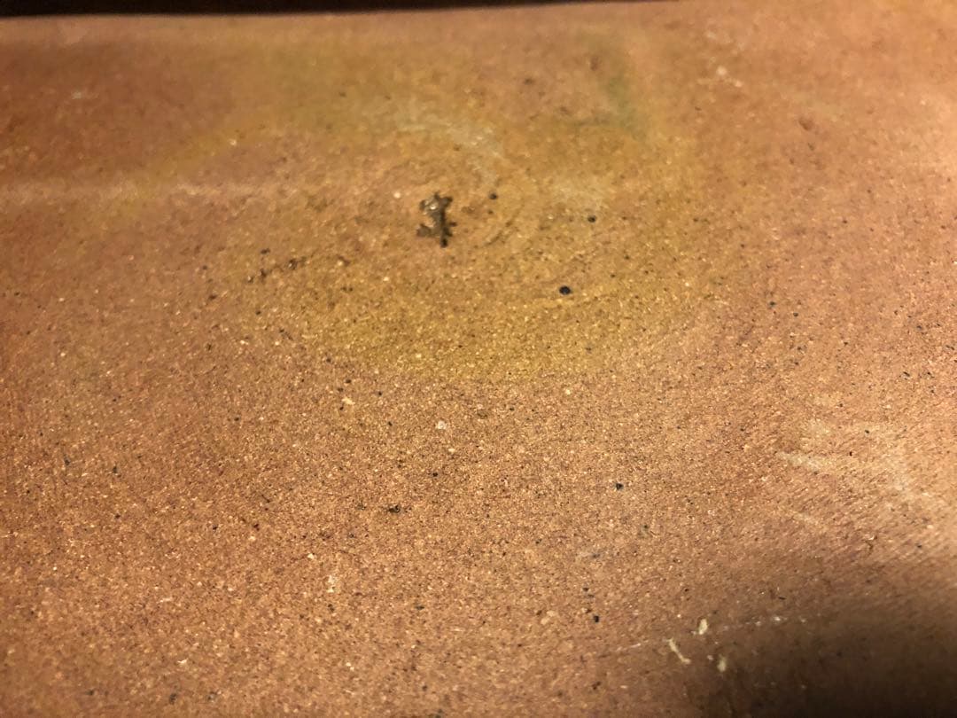 唐津焼　茶色陶器皿　骨董品