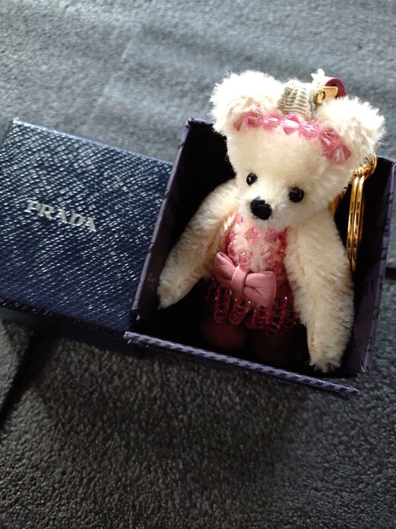 ★★希少 PRADA テディベア キーホルダー ピンクドレス★★