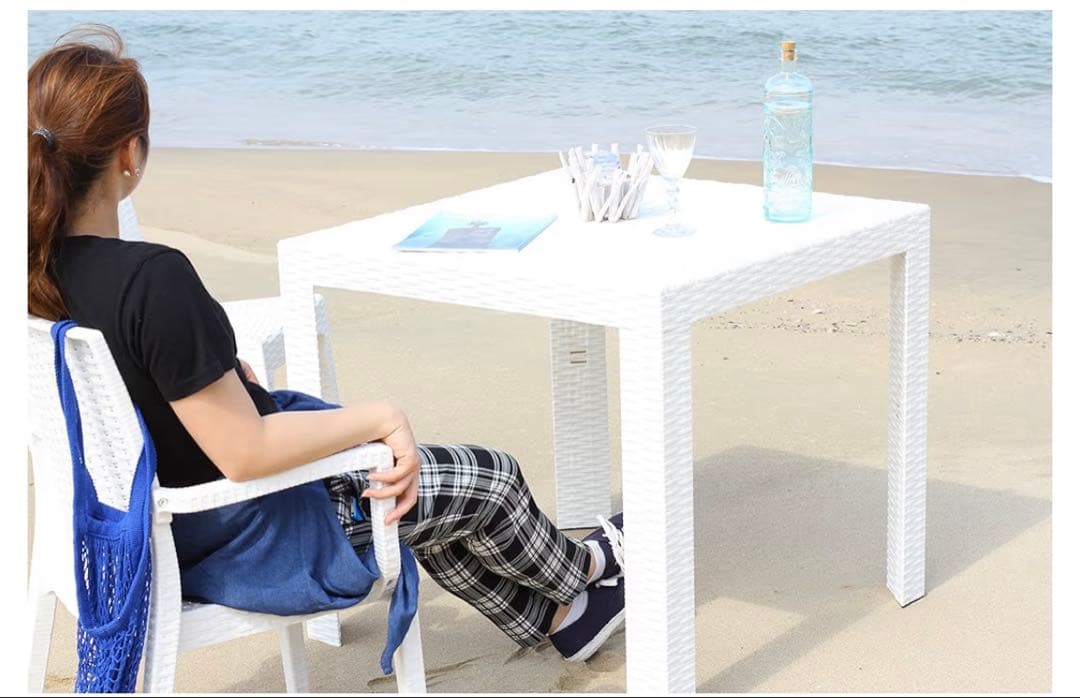 未使用！イタリア製 不二貿易 ガーデン ステラテーブル 80cm×80cm