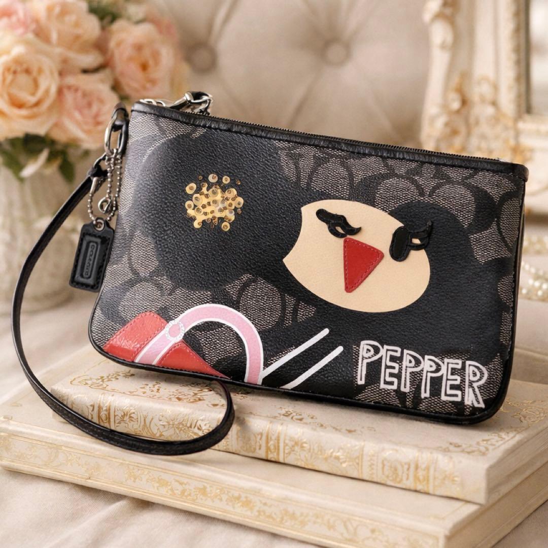 希少！COACH ポピー ポピーちゃん　ポーチ　pepper