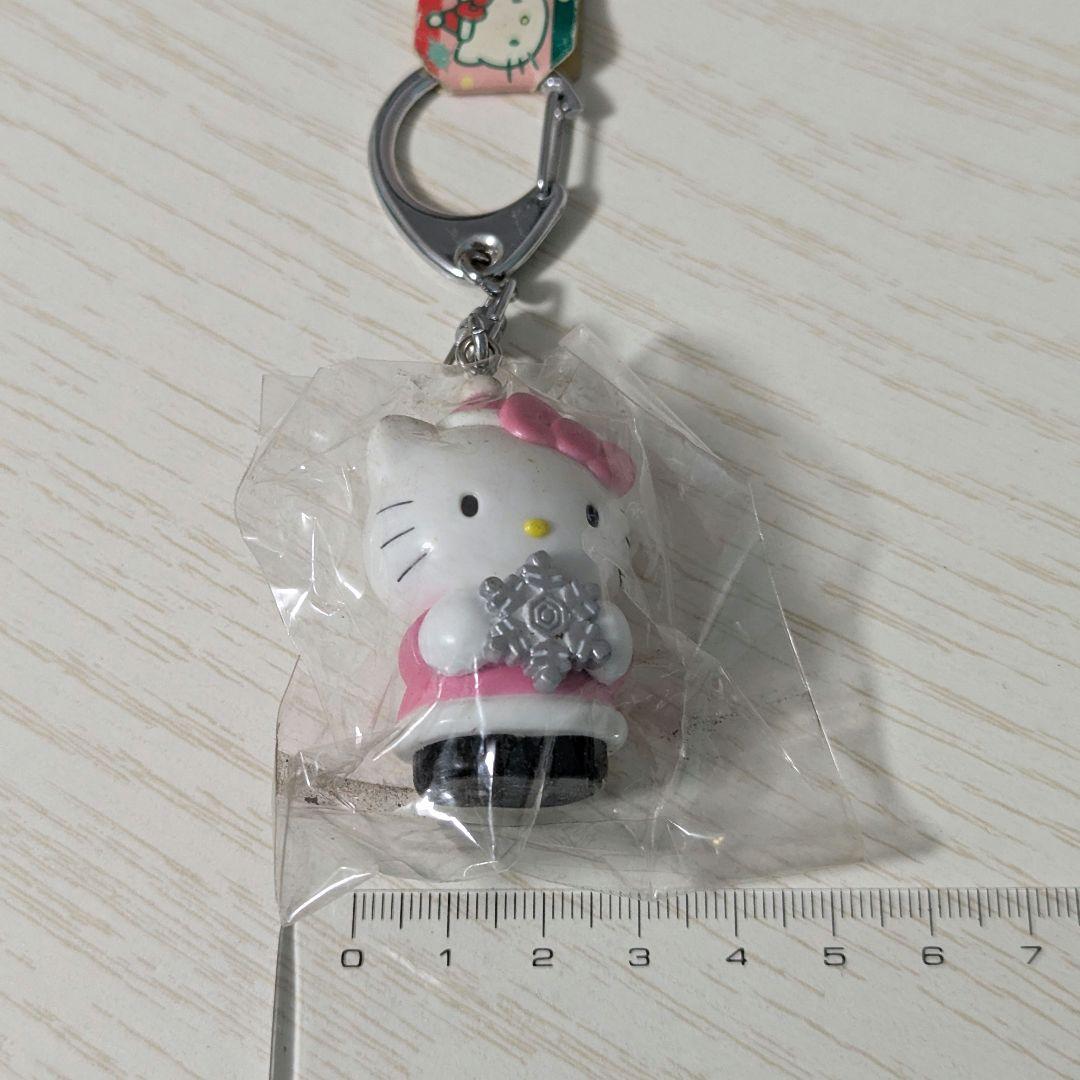 J*_様 ハローキティ クリスマス 雪の結晶 キーリング キーホルダー 平成レト