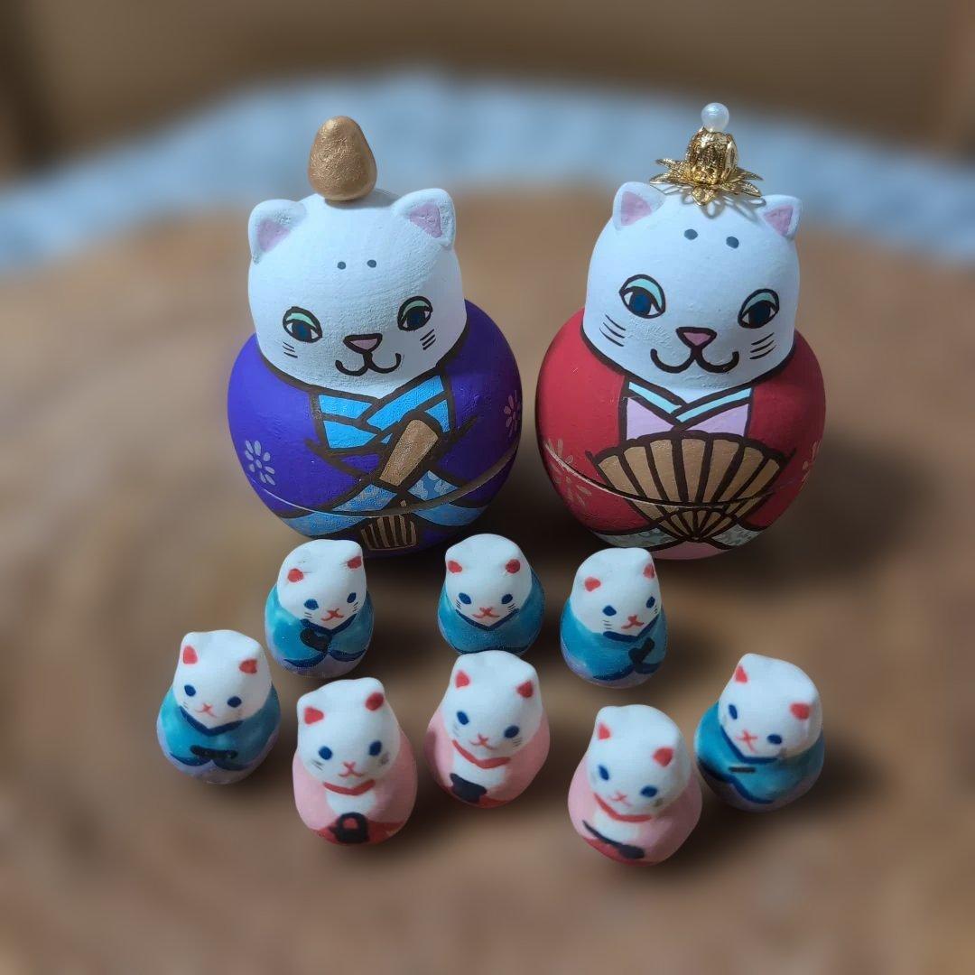 お雛様、おひなさま、猫