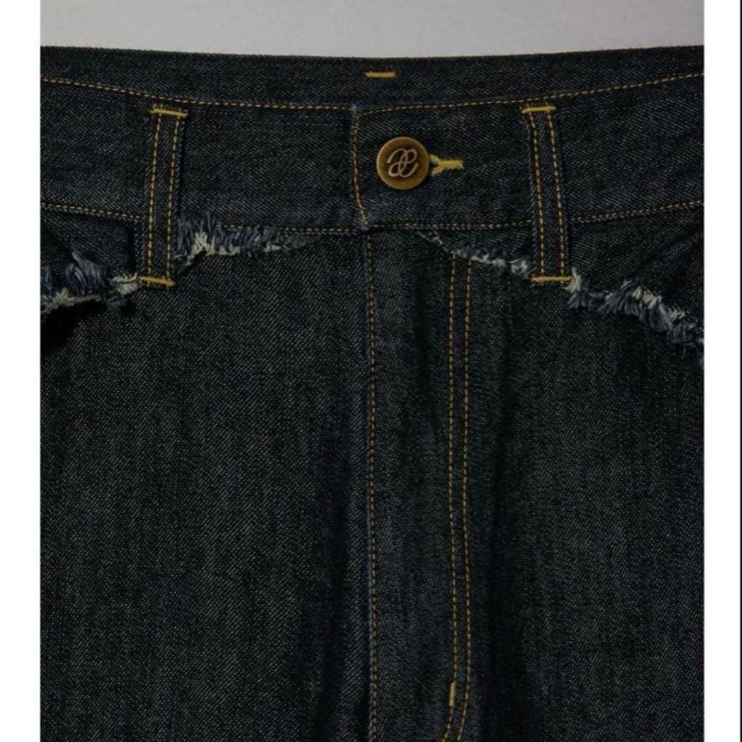 【Eaphi】 RUFFLE DETAIL DENIM PANTS