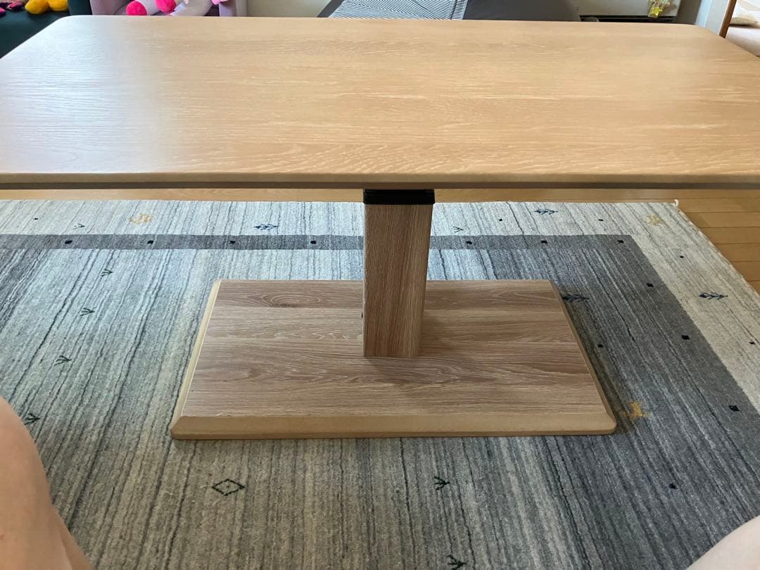 ⭐︎美品⭐︎シギヤマ家具　昇降センターテーブル　ナチュラル木製長方形
