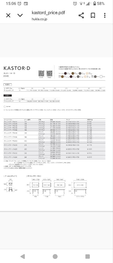 フクラ カストール ダイニングチェア