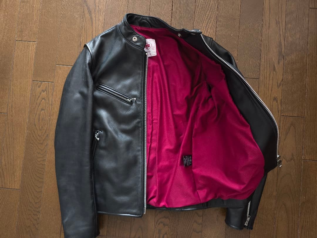 JAMES GROSE クラブマン　カウレザーライダース　サイズ36