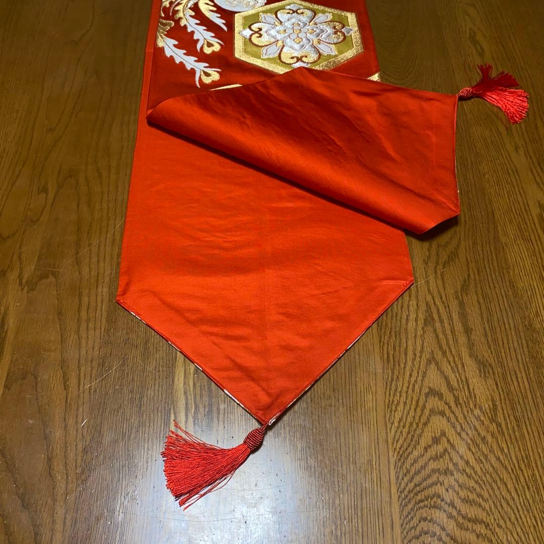 テーブルランナー　吉祥鳳凰　帯リメイク