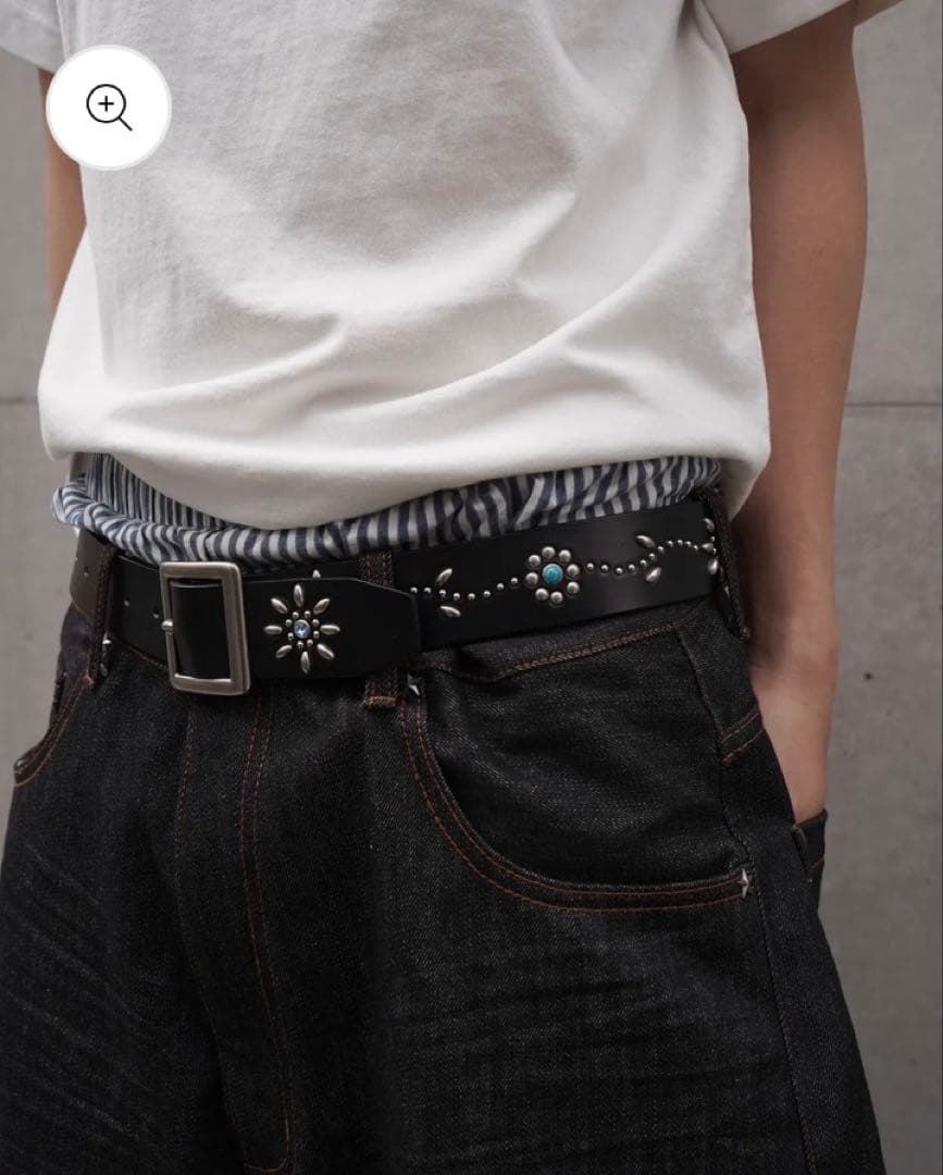 archiveレザー スタッデット ベルト