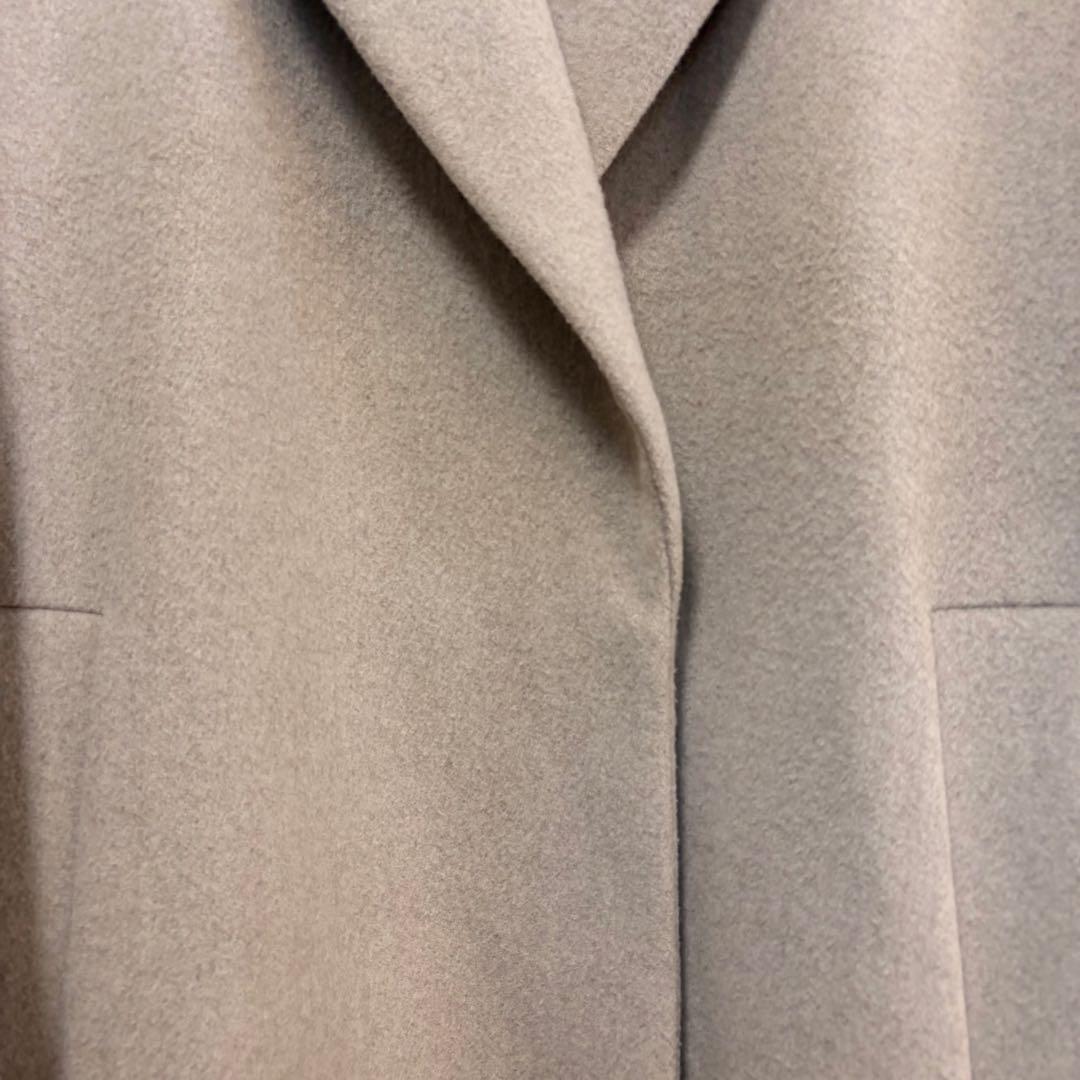 ☆ほぼ未使用☆セオリーリュクス　メルトン素材オーバーサイズロングコート　ベージュ