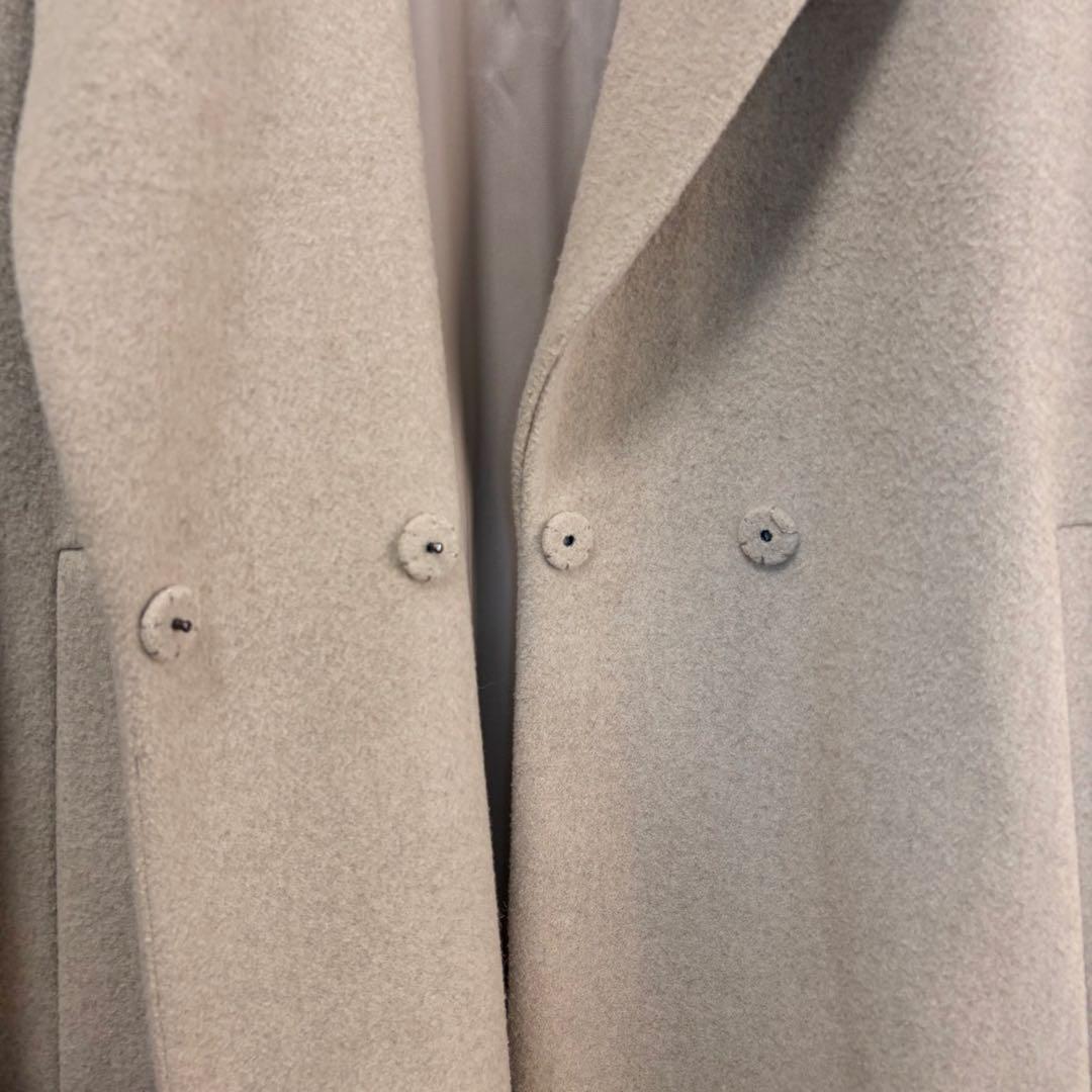 ☆ほぼ未使用☆セオリーリュクス　メルトン素材オーバーサイズロングコート　ベージュ