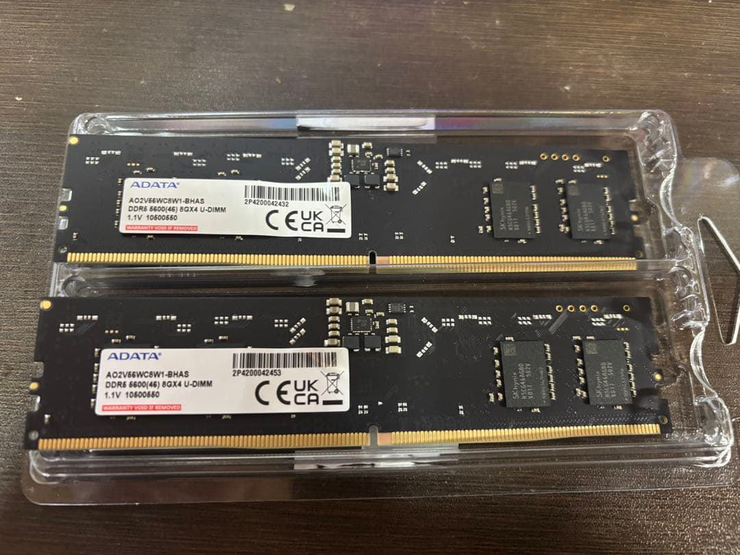 メモリ DDR5 5600 16GB（8GB×2）