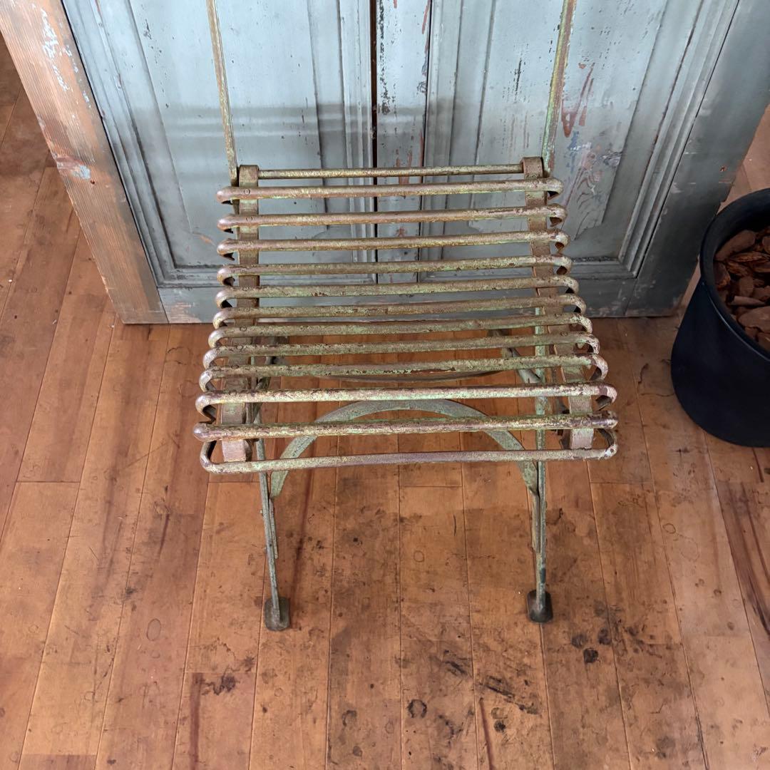 お取り置き中！4脚 フランス アンティーク ビンテージ アイアン チェアー