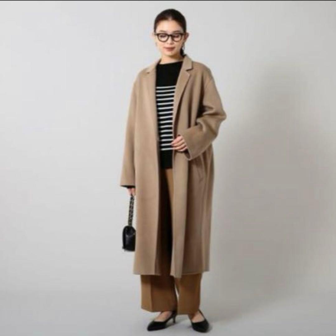 【新品タグ付✨】UNTITLED リバー素材 オーバーチェスターコート L