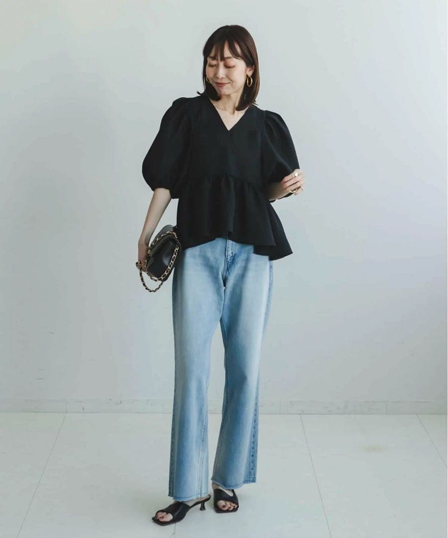 【洗える】Noble シアーノイズジャガードブラウス