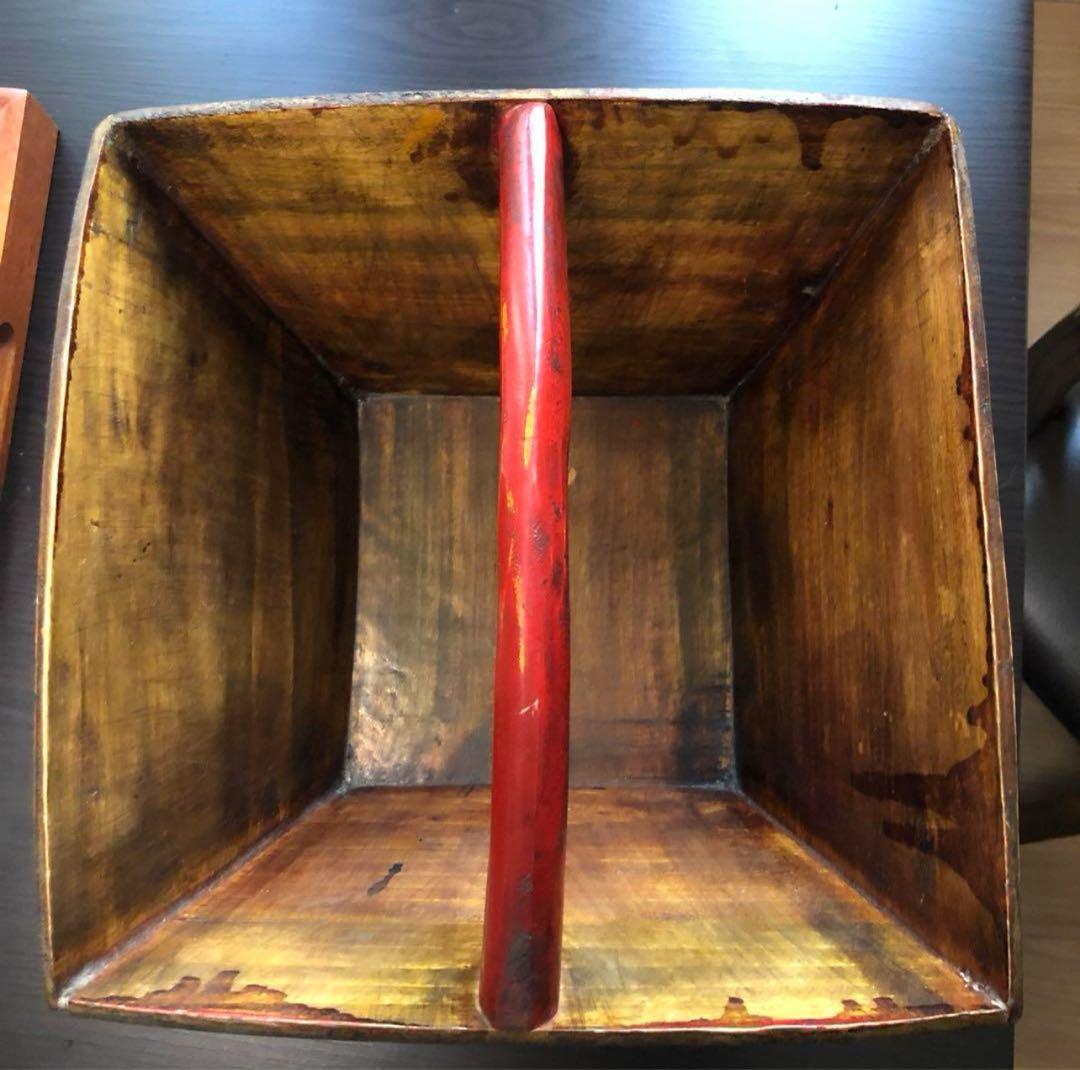 清代 木製龍紋斗