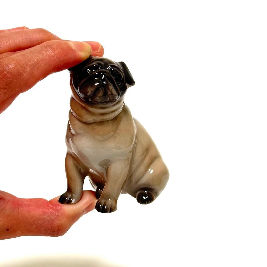 ロイヤルコペンハーゲン デンマーク 陶器製 犬 パグ フィギュリン