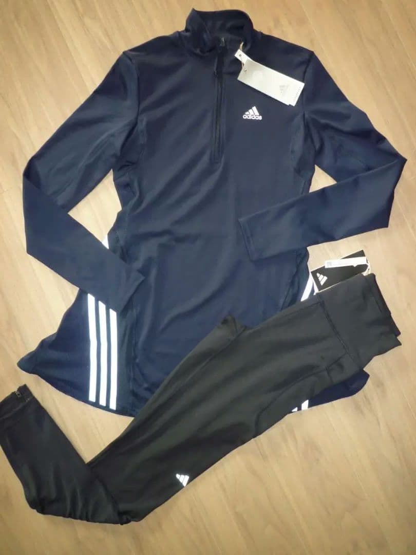 【新品L】adidas アディダス長袖シャツチェニック&レギンス　セットアップ