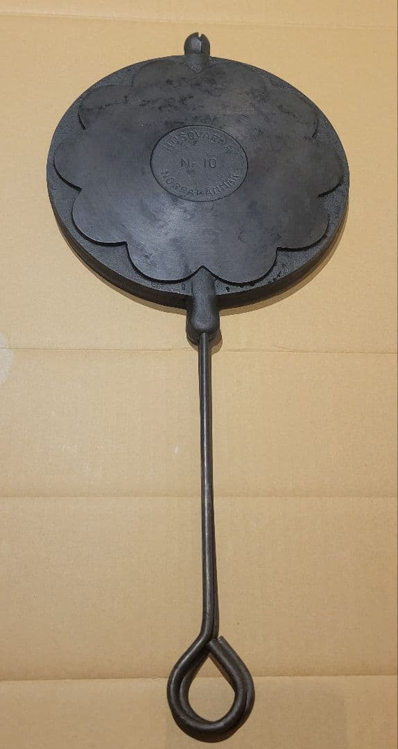 1920年代 スウェーデン 鋳鉄ワッフルメーカー Husqvarna