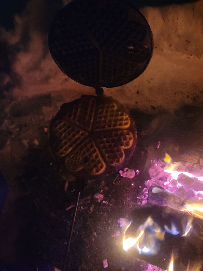 1920年代 スウェーデン 鋳鉄ワッフルメーカー Husqvarna