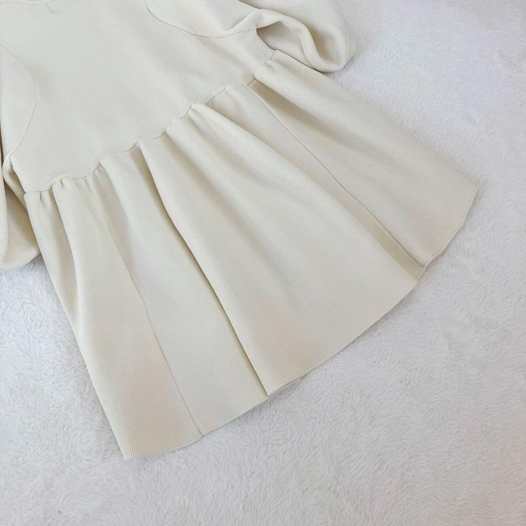 トップス CLANE BALLOON SLEEVE GATHER KNIT TOPS