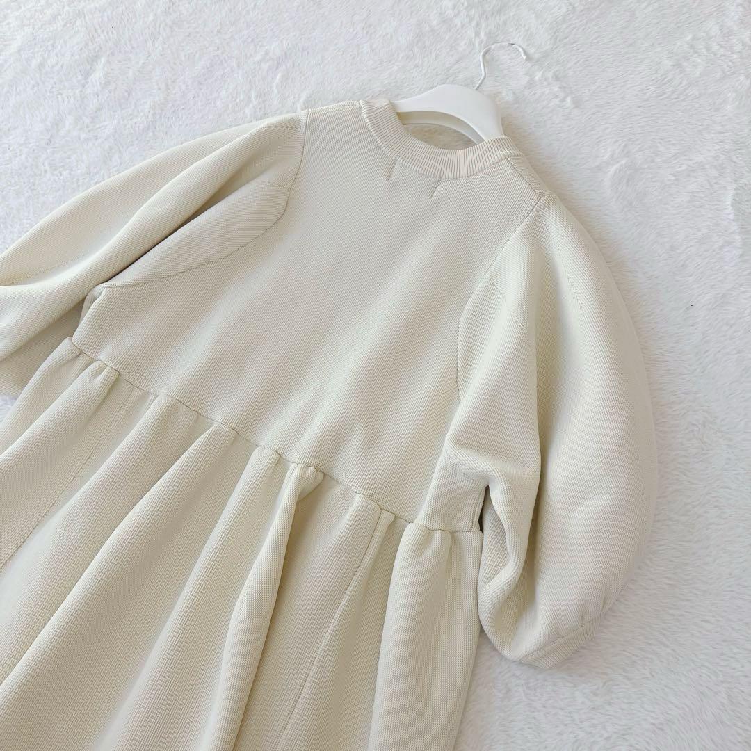 トップス CLANE BALLOON SLEEVE GATHER KNIT TOPS