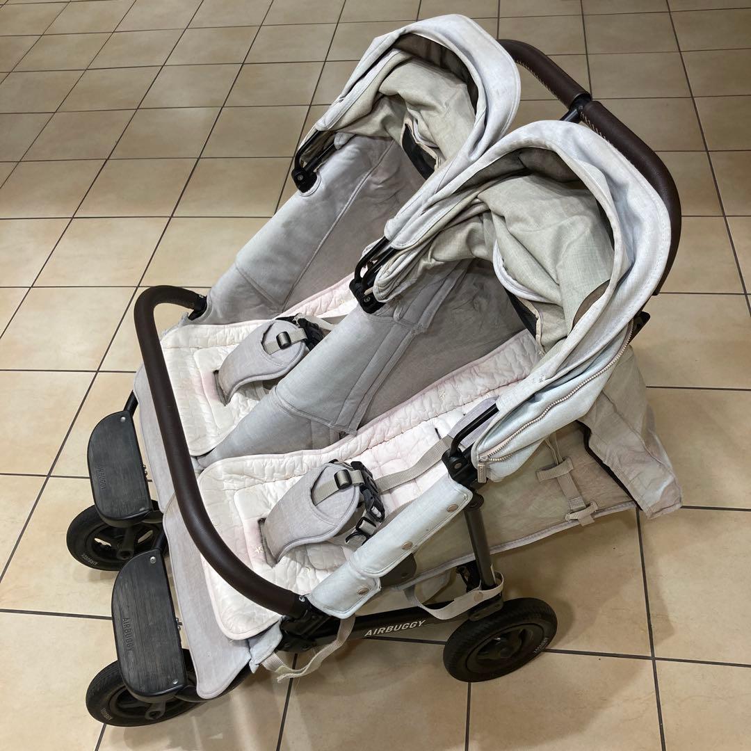エアバギーココダブルEXフロムバース 2人乗りベビーカー アースサンドカラー