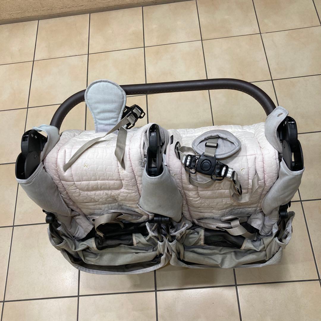 エアバギーココダブルEXフロムバース 2人乗りベビーカー アースサンドカラー