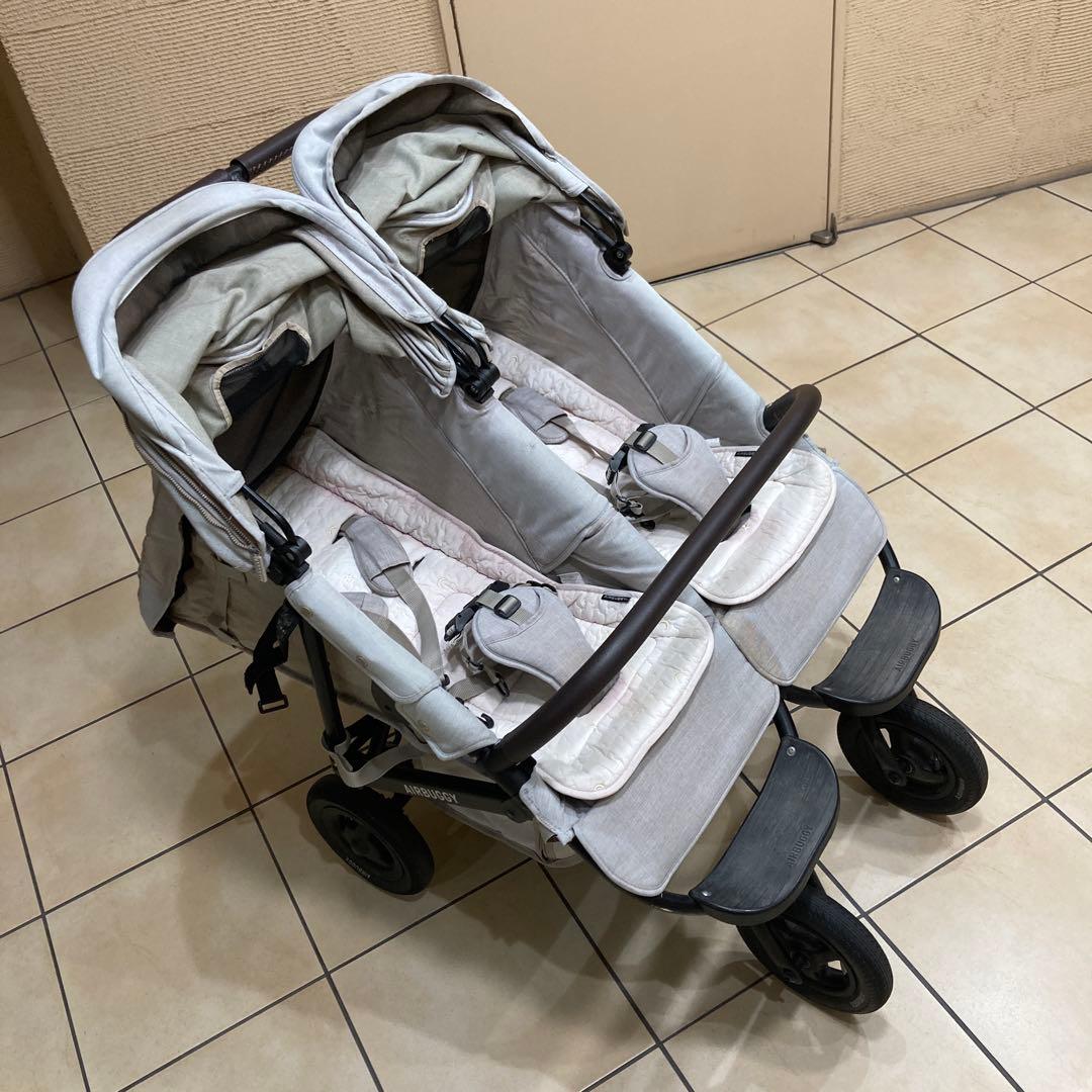 エアバギーココダブルEXフロムバース 2人乗りベビーカー アースサンドカラー