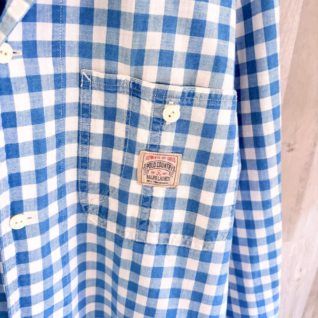 ポロカントリー 復刻 長袖チェックシャツ RRL