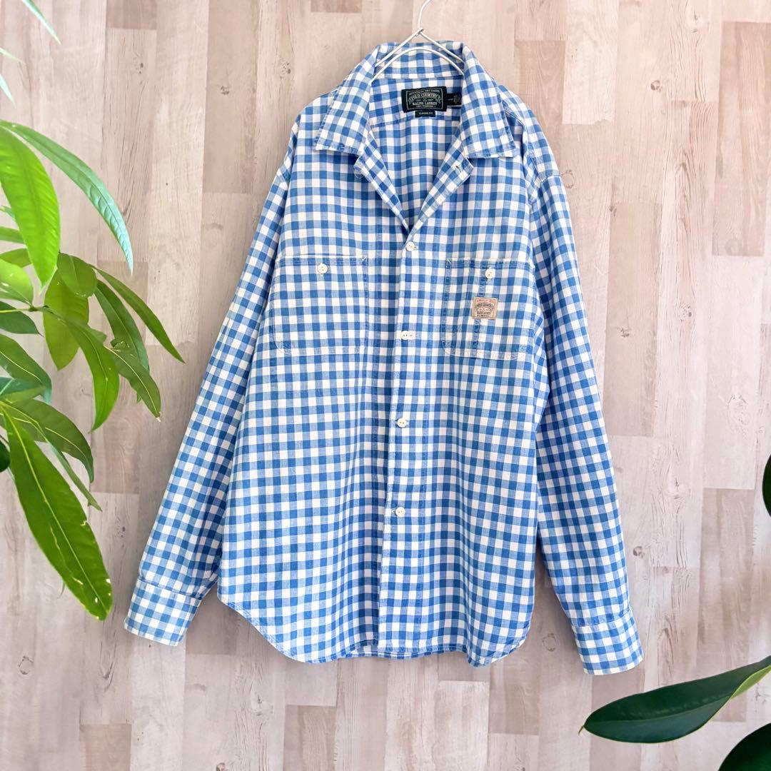 ポロカントリー 復刻 長袖チェックシャツ RRL