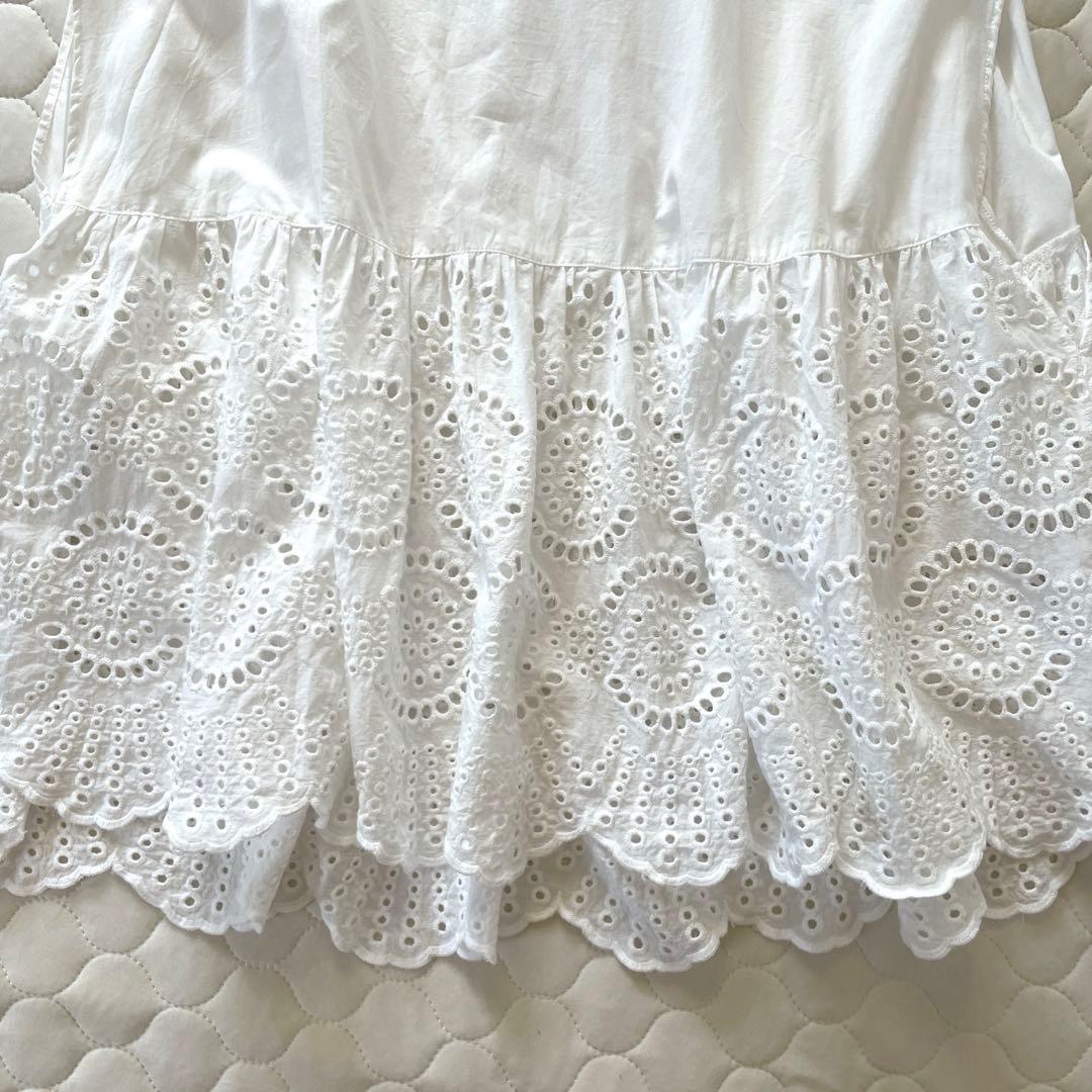 【24SS極美品】BEARDSLEY レースポンチョブラウス　ホワイト