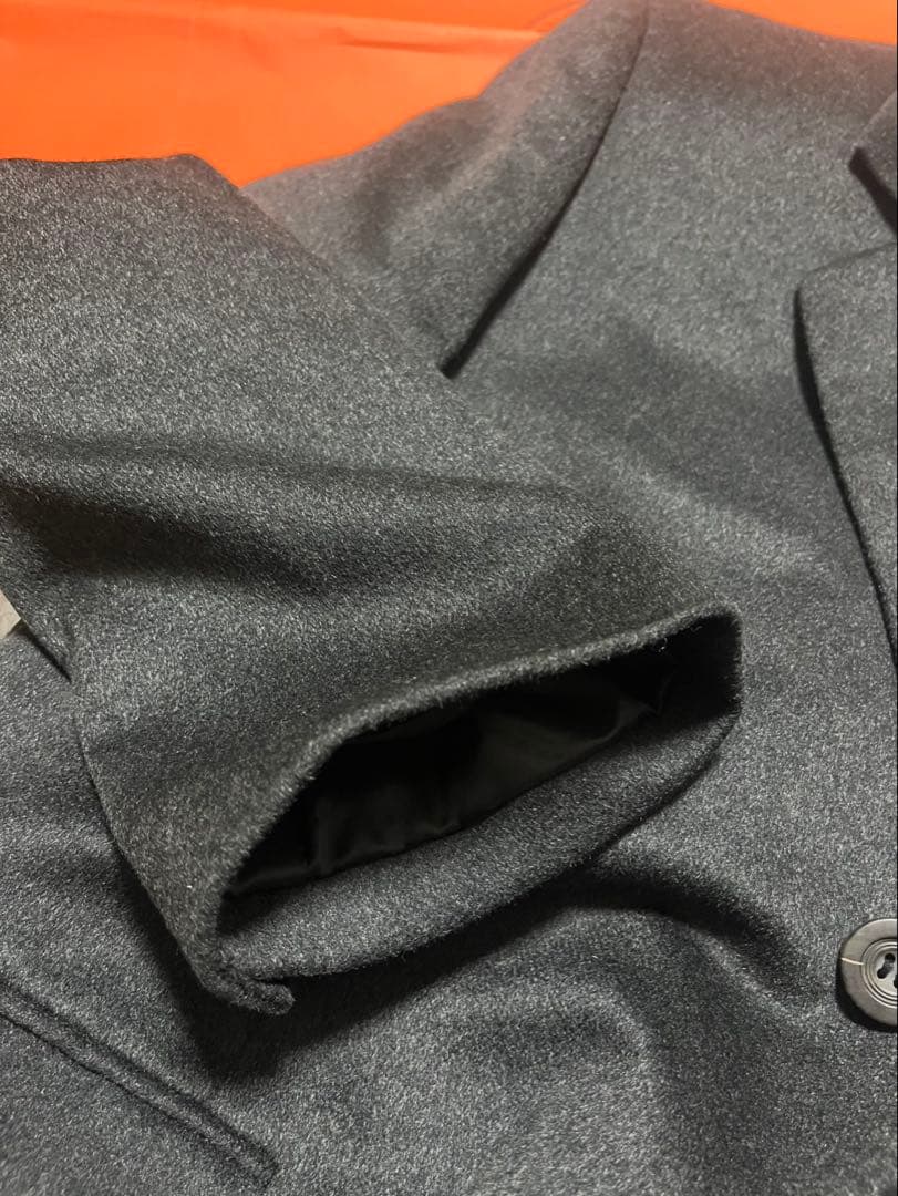 極美品　ウィンドアーマー　高級ピュアカシミア100% ロングチェスターコート