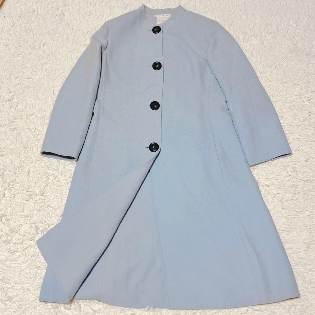 CELINE セリーヌ ロングコート ノーカラー 大きいサイズ