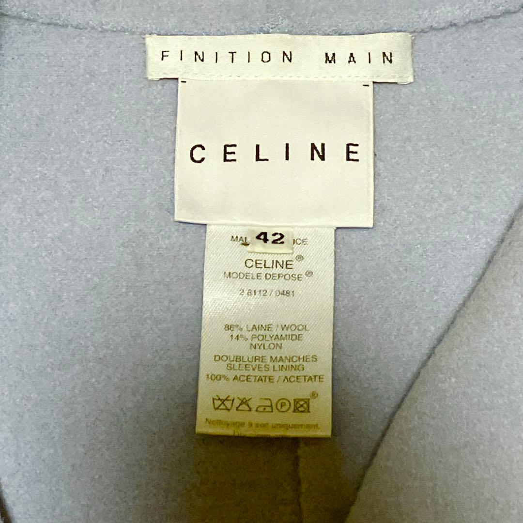 CELINE セリーヌ ロングコート ノーカラー 大きいサイズ