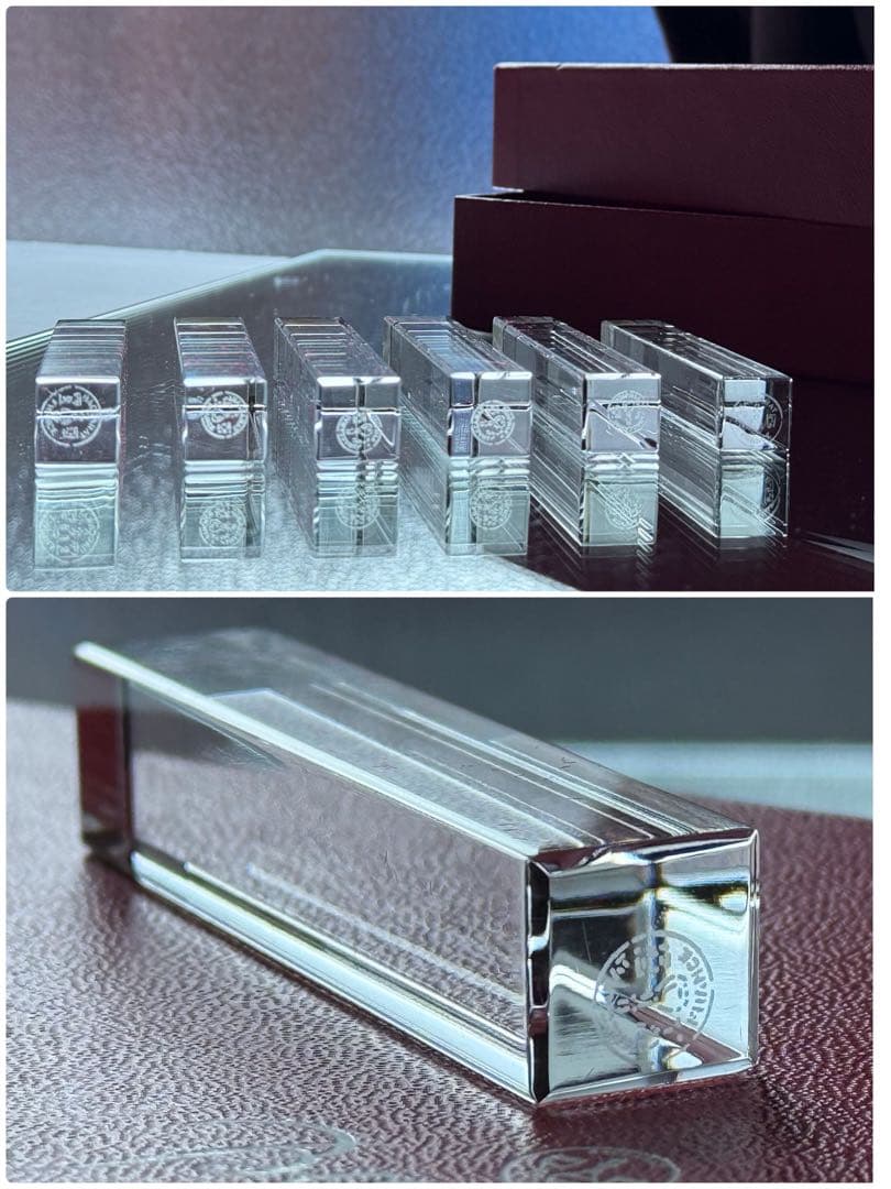 極美品♪オールドバカラ Baccaratカトラリーレスト箸置き6本☆クリスタル☆