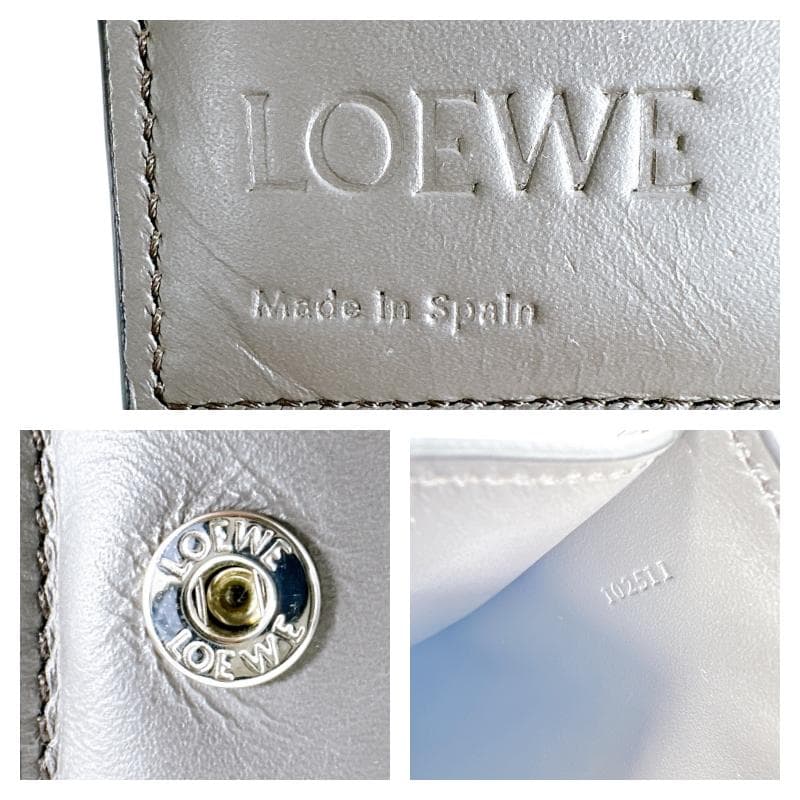 ロエベ PUZZLE パズル スリム コンパクト ウォレット 二つ折り財布